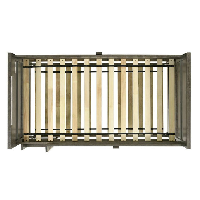 Elements International Wade Twin over Twin Bunk Bed in Gray