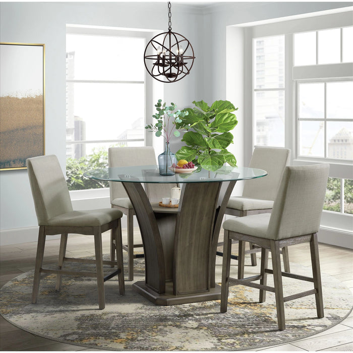 Dapper Grey Round Counter Table