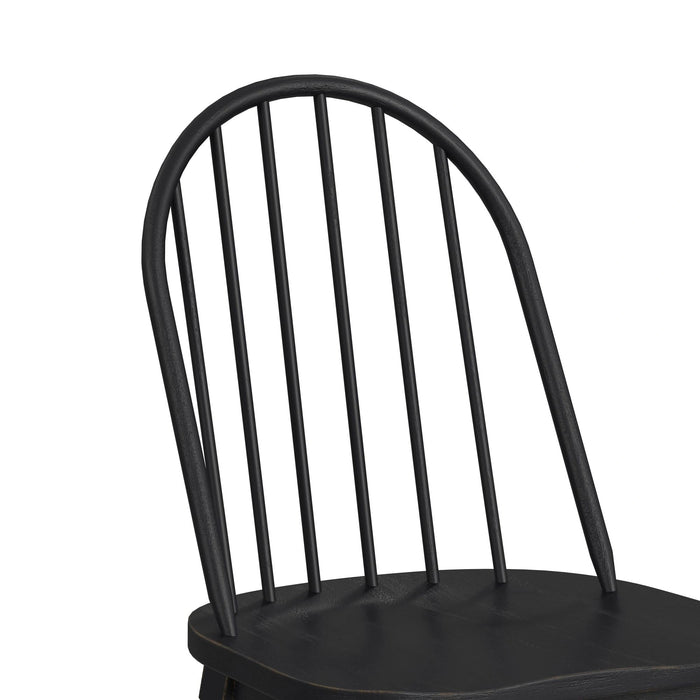 Heritage & Home Windsor Side Chair with Leveler in Black (2 Per Carton)