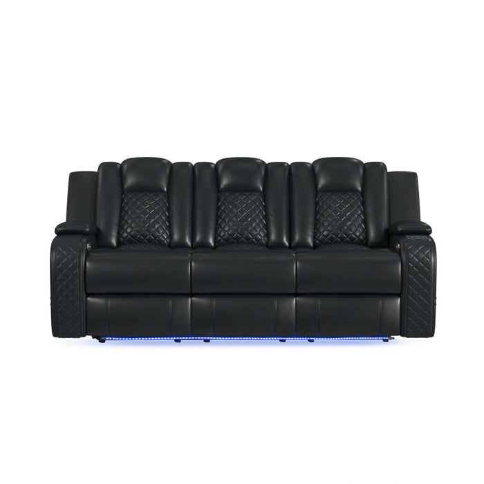 Carlo Power Motion Sofa with Power Headrest, Dropdown Table, Power Strip, LED and Reading Light