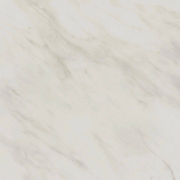 Sylvie Round Coffee Table with White Faux Marble Top and Base