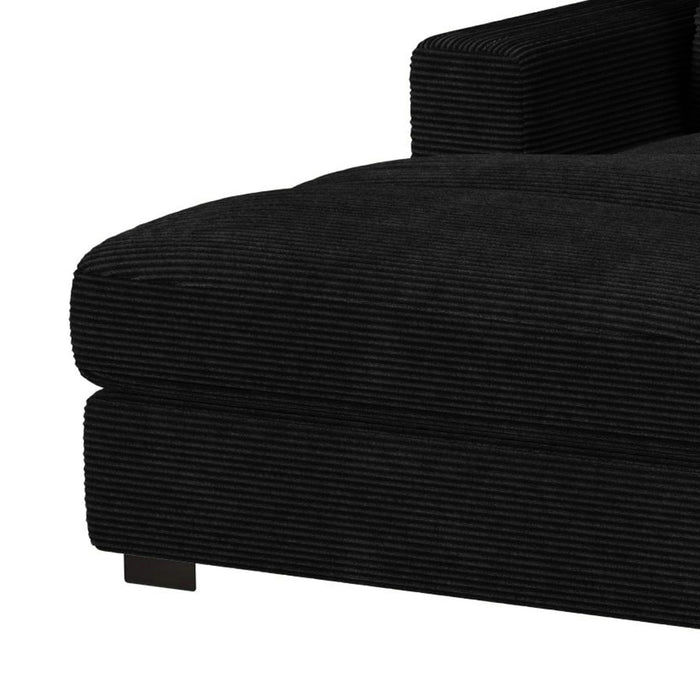 Arizona 6PC Sectional Set with LHF Chaise in Steno Black