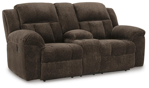 Frohn Reclining Loveseat with Console - Eclectic 79 Furniture Store