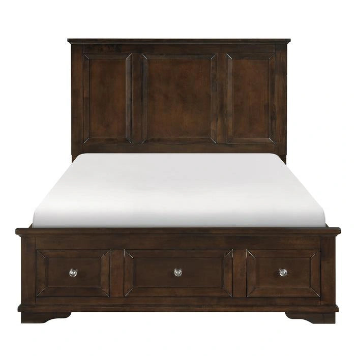Eunice Full Platform Bed with Footboard Storage in Espresso 1844FDC-1*