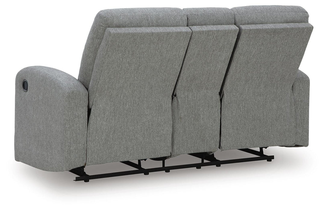 Gauntlet Reclining Loveseat with Console - Eclectic 79 Furniture Store