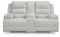 Rhines Falls Power Reclining Loveseat with Console - Eclectic 79 Furniture Store