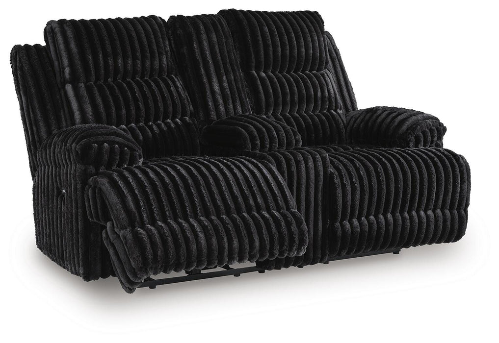 Rhine Falls Reclining Loveseat with Console - Eclectic 79 Furniture Store
