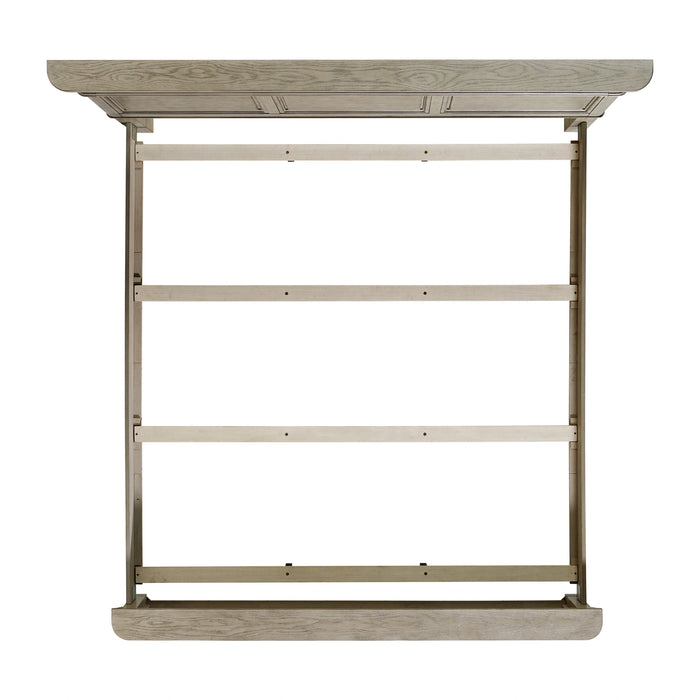 Whit-Ash Panel Bedroom Set with Door Chest in Light Grey