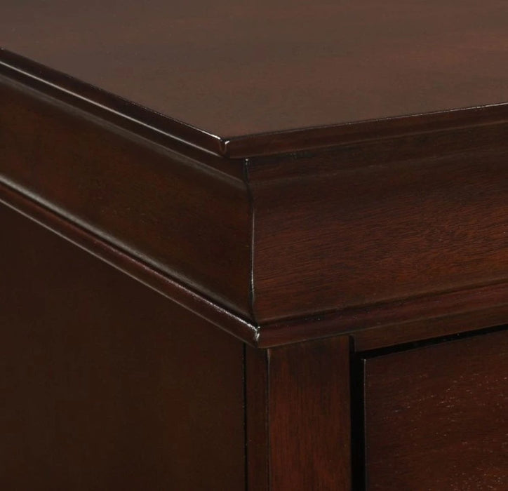 Elements International Louis Philippe Nightstand in Cherry