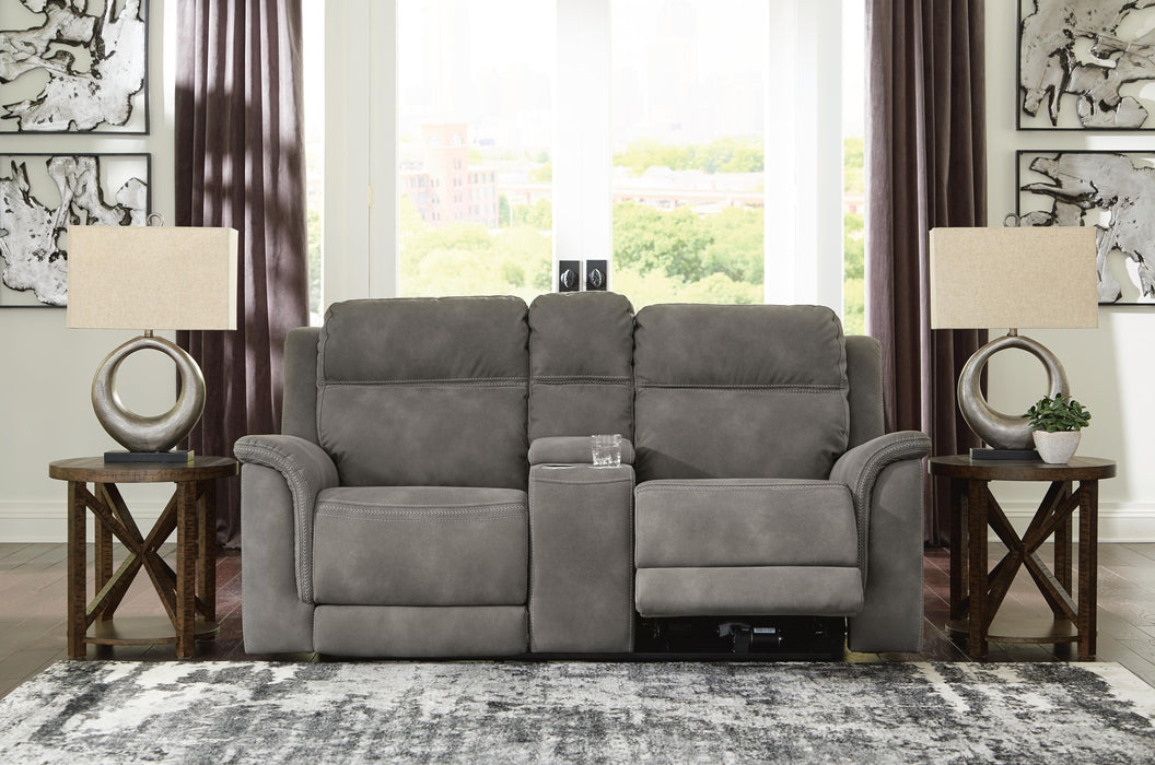 Next-Gen DuraPella Power Reclining Loveseat with Console - Eclectic 79 Furniture Store