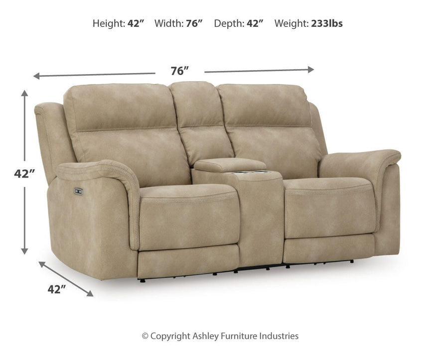 Next-Gen DuraPella Power Reclining Loveseat with Console - Eclectic 79 Furniture Store