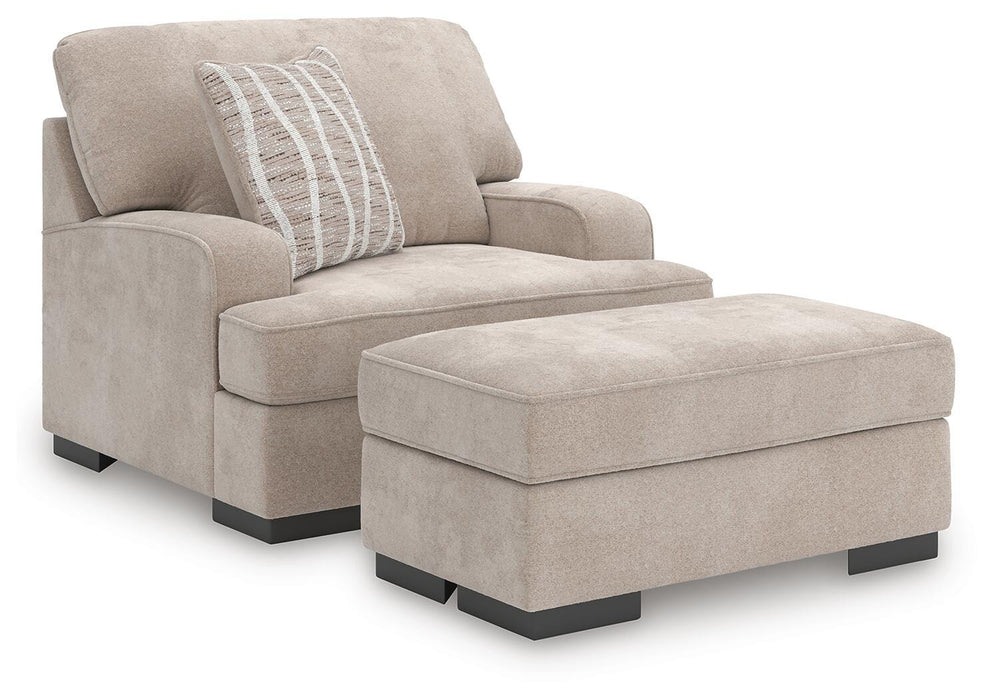 High Profile Chair & Ottoman Living Room Set - Eclectic 79 Furniture Store
