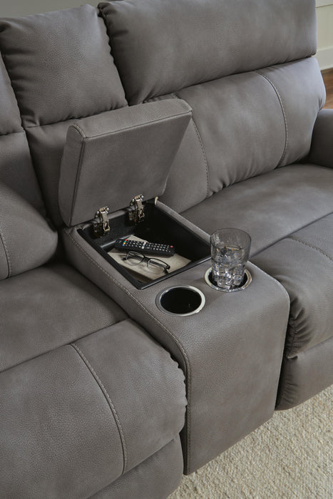 Next-Gen DuraPella Power Reclining Sectional Loveseat with Console - Eclectic 79 Furniture Store