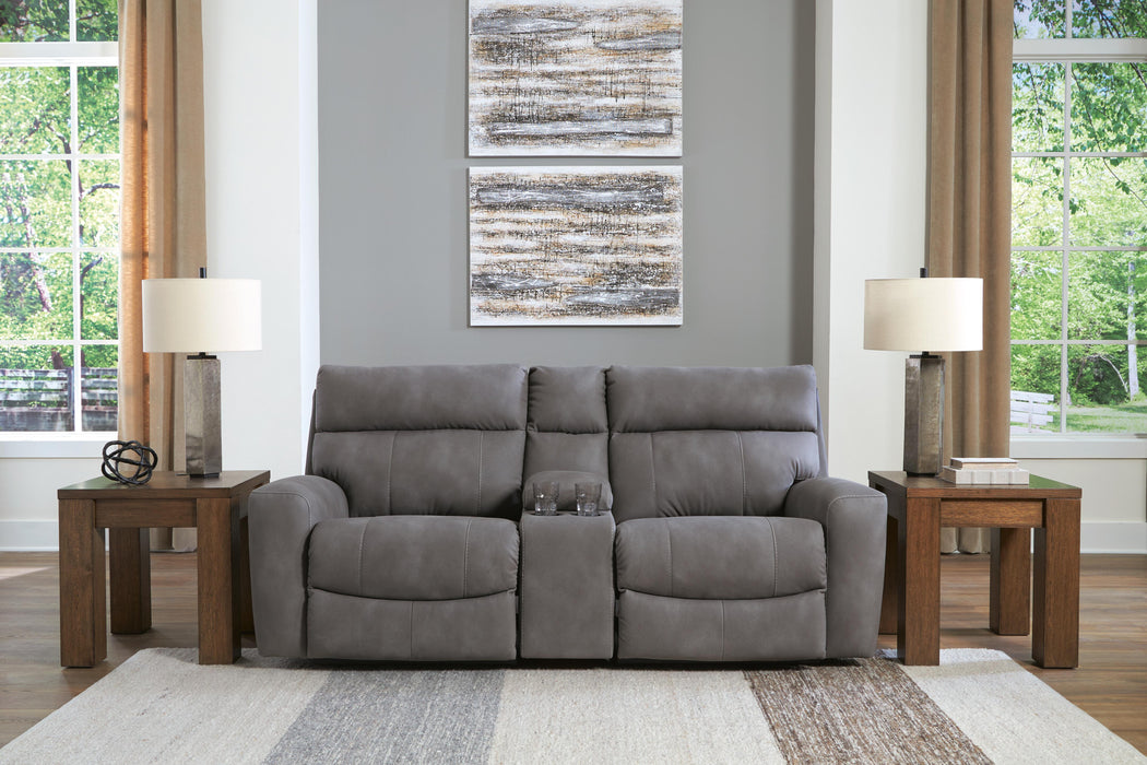 Next-Gen DuraPella Power Reclining Sectional Loveseat with Console - Eclectic 79 Furniture Store