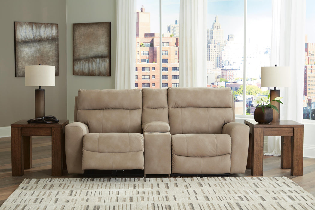 Next-Gen DuraPella Power Reclining Sectional Loveseat with Console - Eclectic 79 Furniture Store