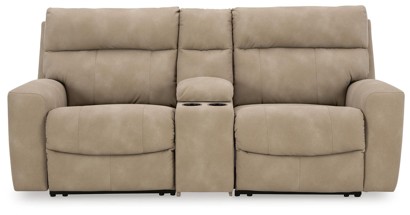 Next-Gen DuraPella Power Reclining Sectional Loveseat with Console - Eclectic 79 Furniture Store