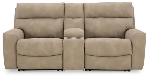 Next-Gen DuraPella Power Reclining Sectional Loveseat with Console - Eclectic 79 Furniture Store