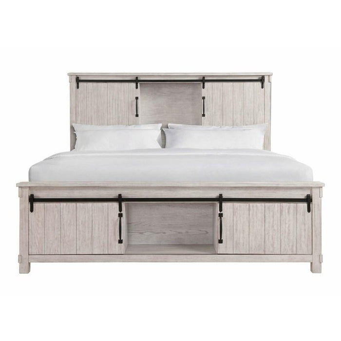 Elements International Scott King Platform Storage Bed in White