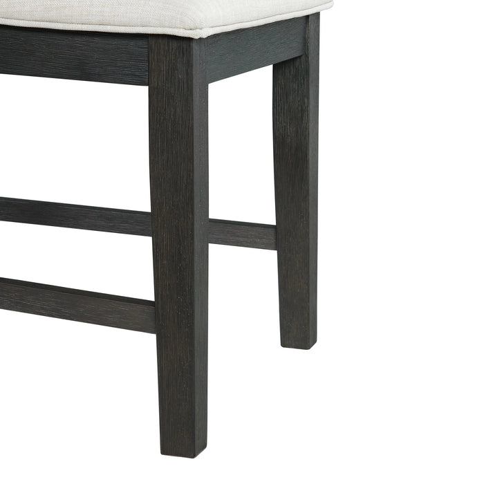 Grady 7PC Dining Set in Black-Table & Six Slat Back Chairs