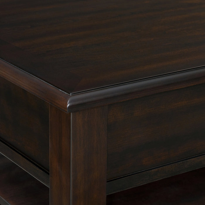 Wagner 2PC Occasional Table Set in Cherry-Rectangular Lift-Top Coffee Table & End Table