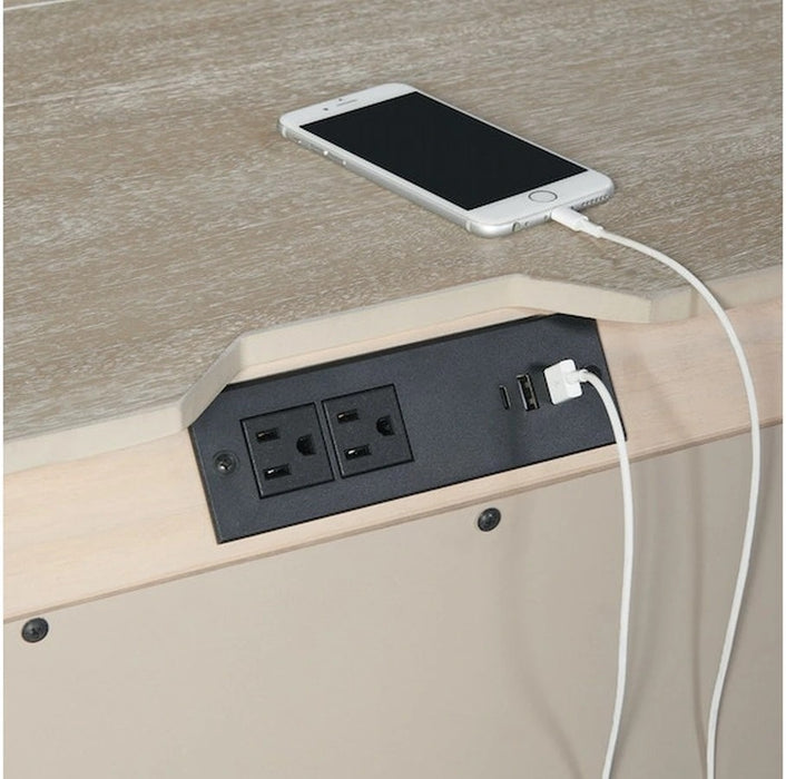 Elements International Arcadia Nightstand in Grey