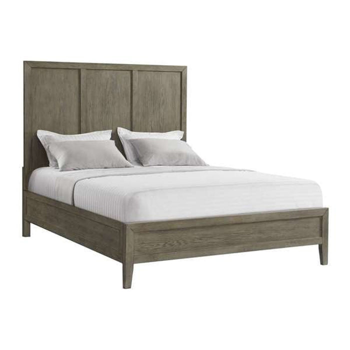 Elements International Versailles Queen Wooden Panel Bed with Low Footboard in Grey image