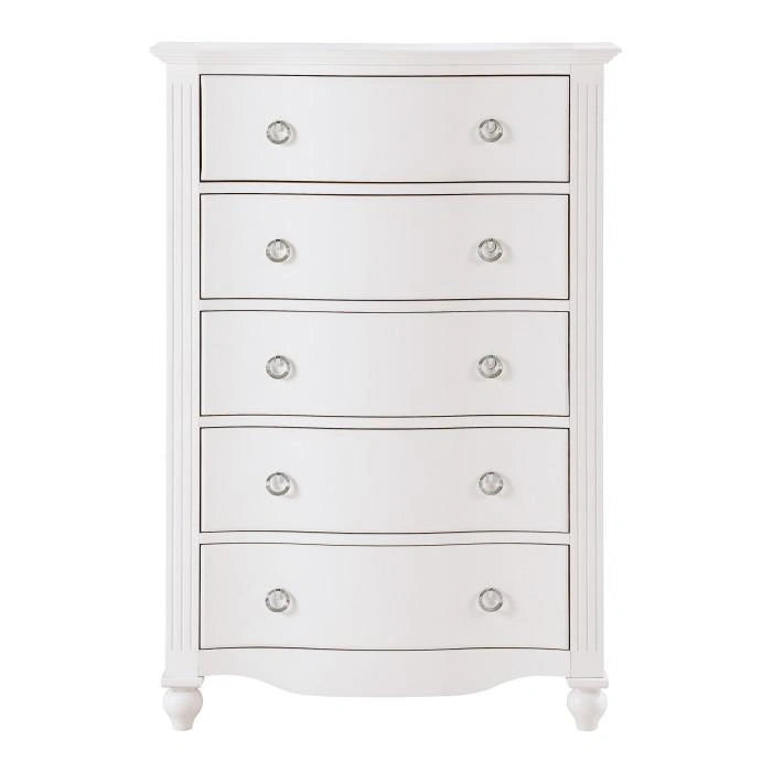Meghan 5 Drawer Chest in White 2058WH-9