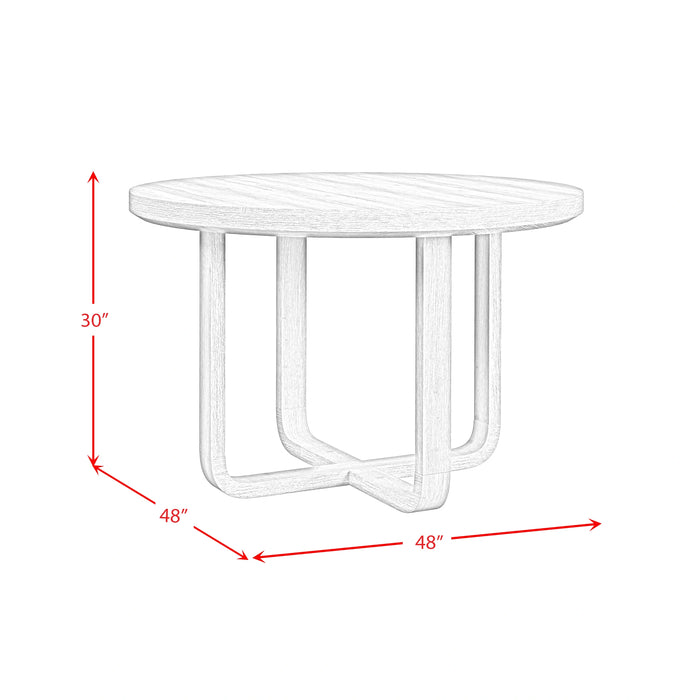 Ridgemont Round Dining Table in Black with Grain