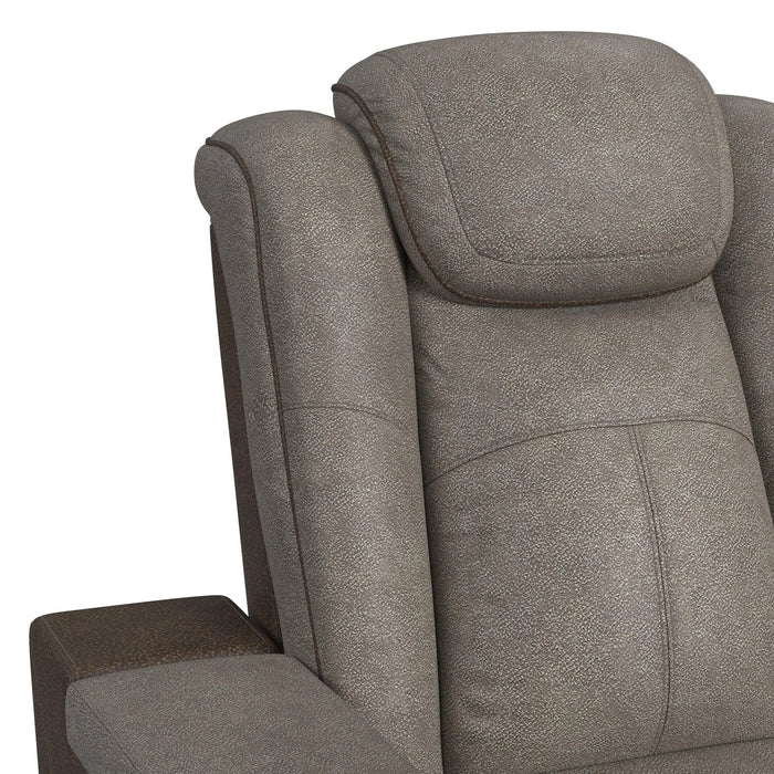 Lantana 3PC Living Room Set in Rocky Grey/Brown-Sofa, Loveseat & Recliner