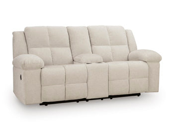 Orlen Reclining Loveseat with Console - Eclectic 79 Furniture Store