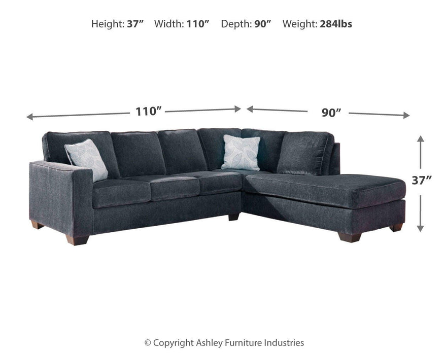 Altari Sleeper Sectional with Chaise - Eclectic 79 Furniture Store
