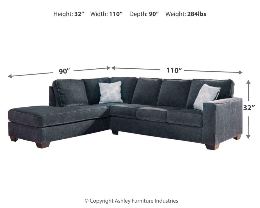 Altari Sleeper Sectional with Chaise - Eclectic 79 Furniture Store