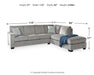 Altari Sectional with Chaise - Eclectic 79 Furniture Store