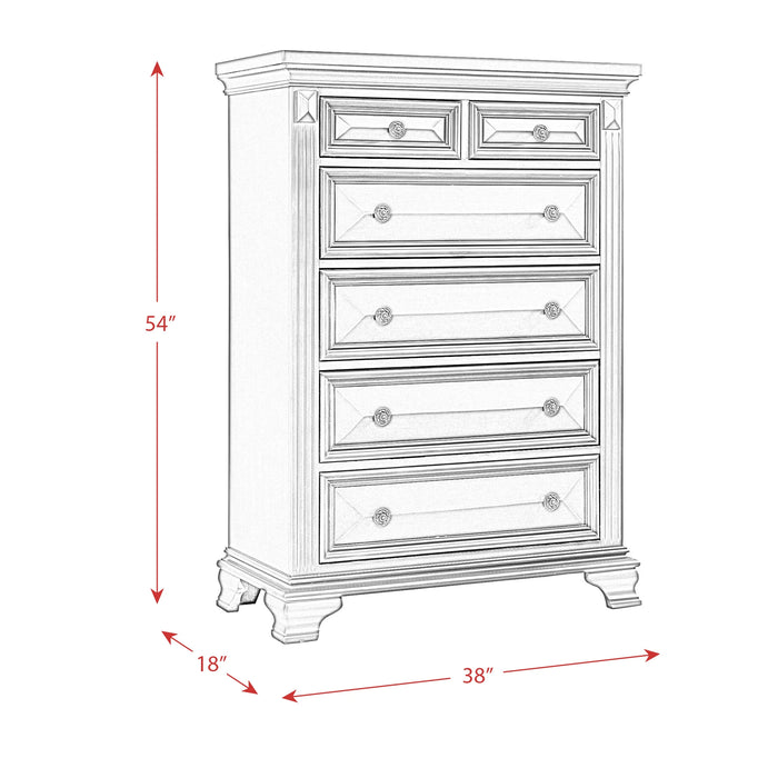 Calloway Chest Antique White Color