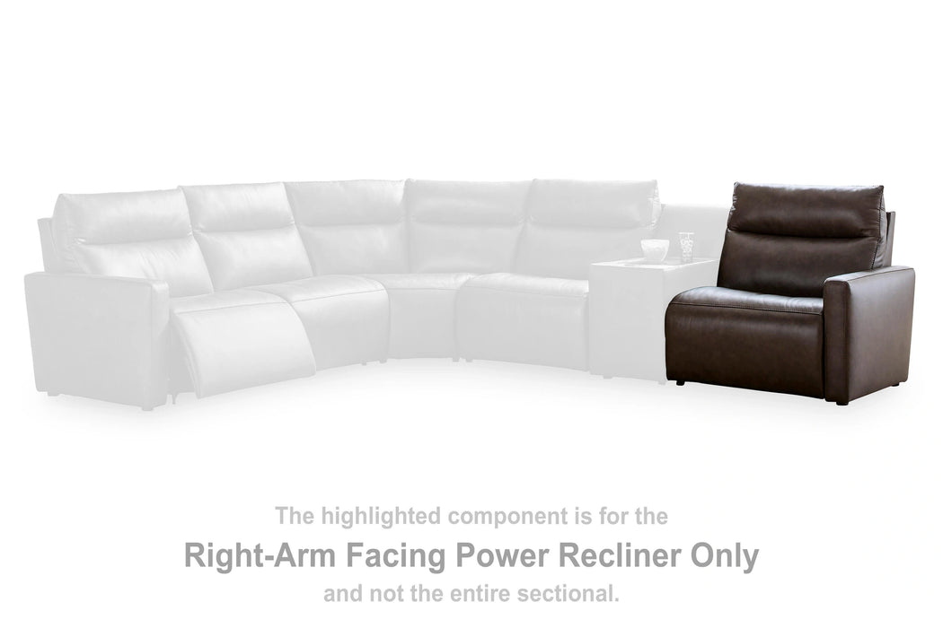 ModZ Power Reclining Sectional Loveseat with Audio Console
