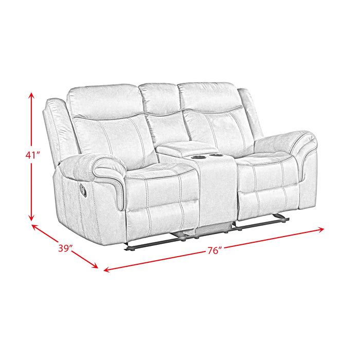 Sorrento 2PC Living Room Set in FB367 Charcoal-Sofa & Loveseat