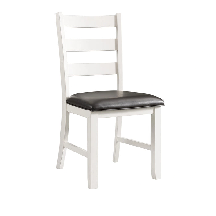 Martin 3 pc Drop Leaf Dining Set (Dark Brown Top - White Base)