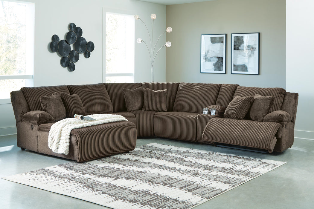 Top Tier Reclining Sectional with Chaise - Eclectic 79 Furniture Store