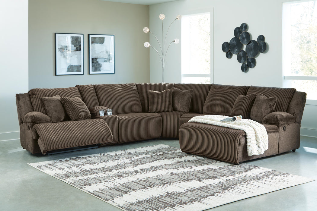 Top Tier Reclining Sectional with Chaise - Eclectic 79 Furniture Store