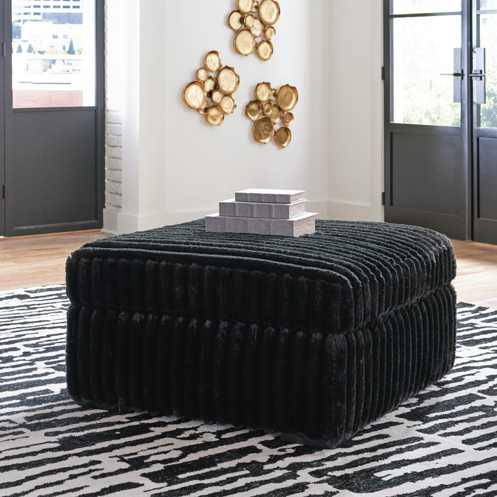 Midnight-Madness Oversized Accent Ottoman - Eclectic 79 Furniture Store