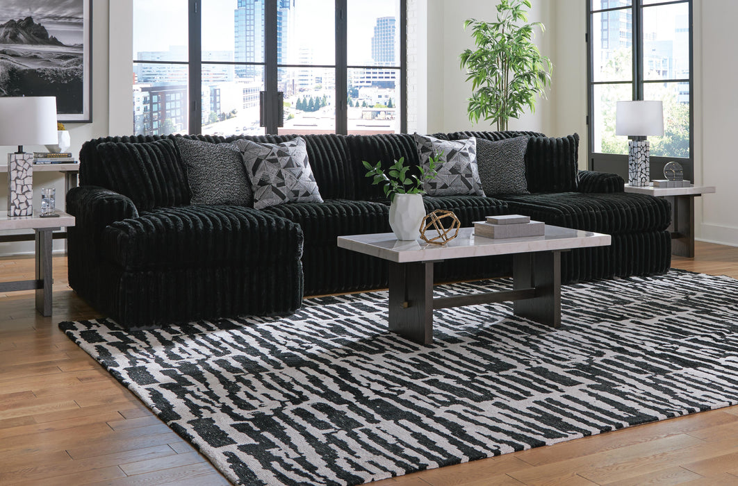 Midnight-Madness Sectional with Chaise - Eclectic 79 Furniture Store