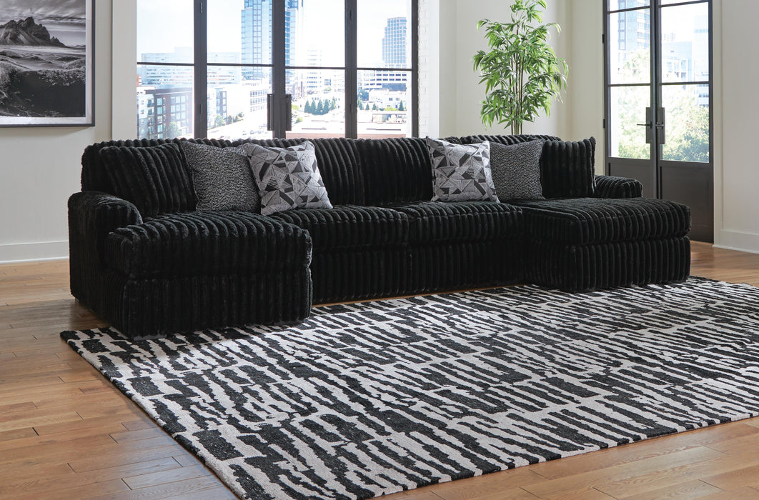 Midnight-Madness Sectional with Chaise - Eclectic 79 Furniture Store