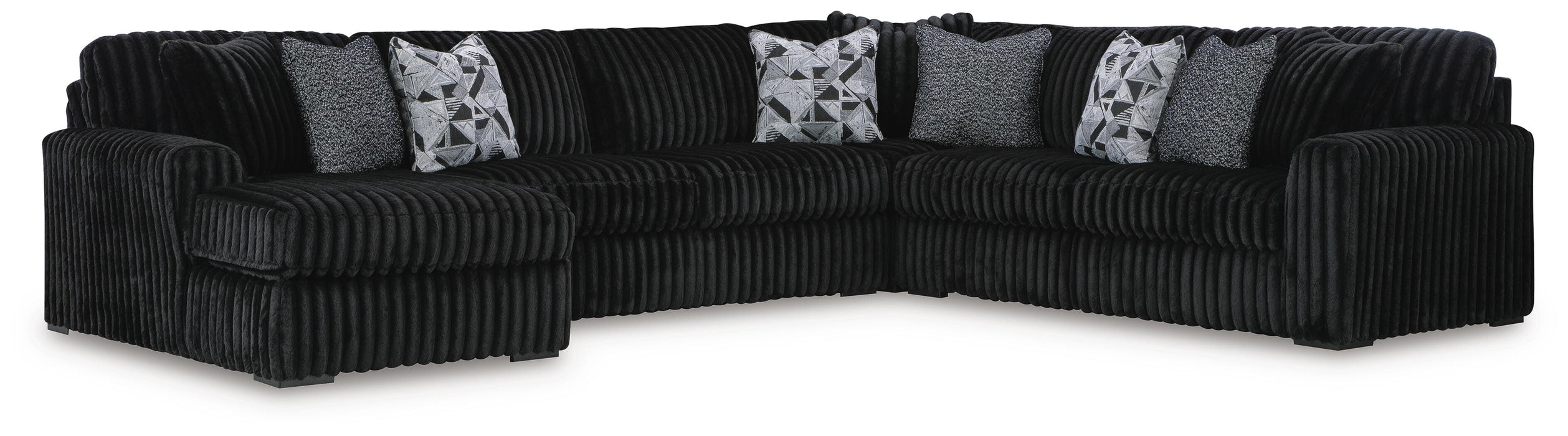 Midnight-Madness Sectional with Chaise - Eclectic 79 Furniture Store
