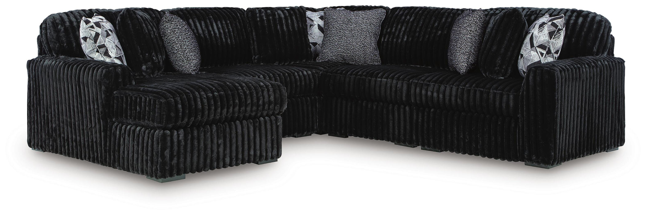 Midnight-Madness Sectional with Chaise - Eclectic 79 Furniture Store