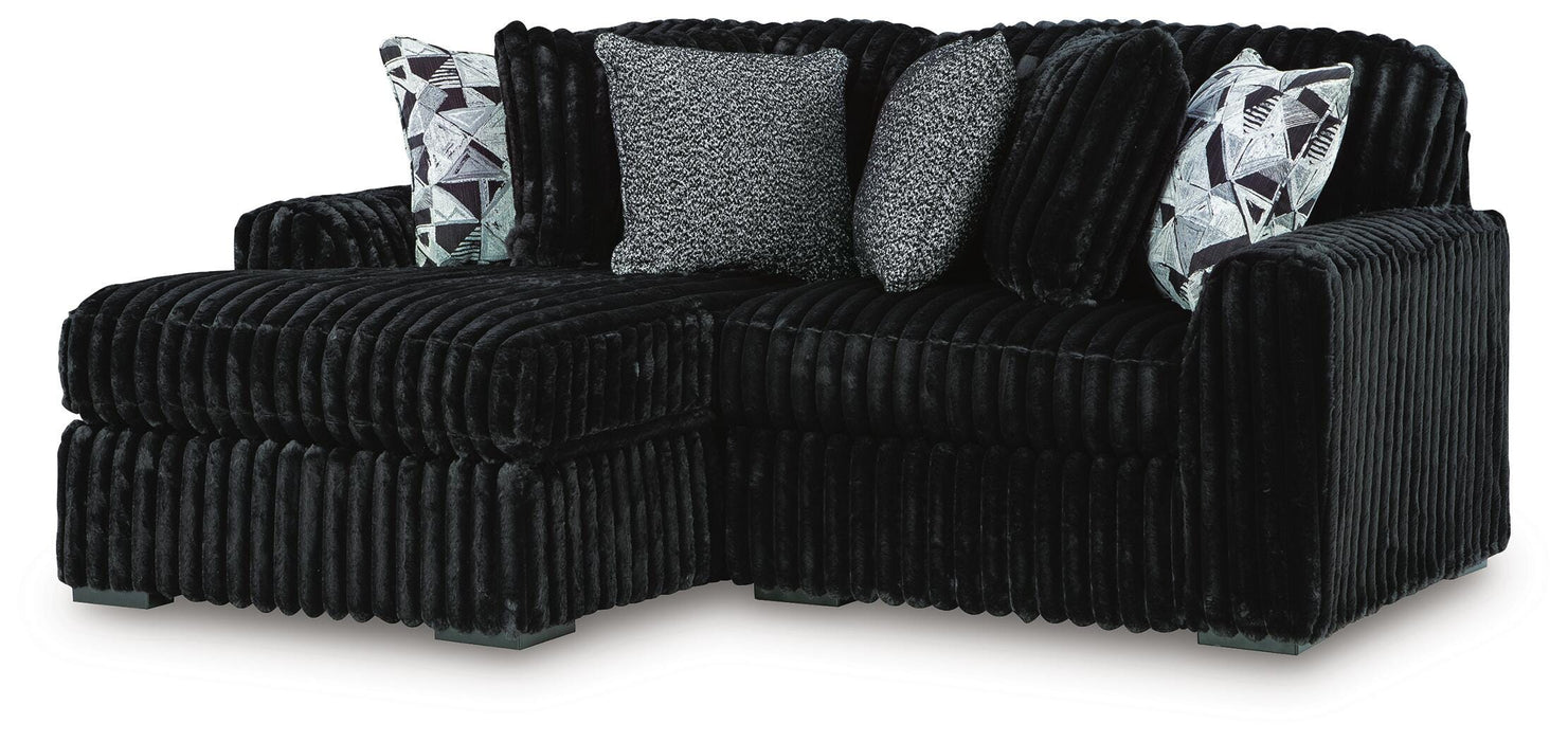Midnight-Madness Sectional with Chaise - Eclectic 79 Furniture Store