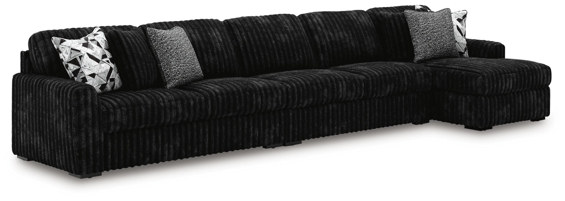 Midnight-Madness Sectional with Chaise - Eclectic 79 Furniture Store