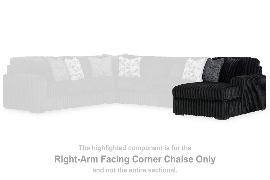 Midnight-Madness Sectional with Chaise - Eclectic 79 Furniture Store