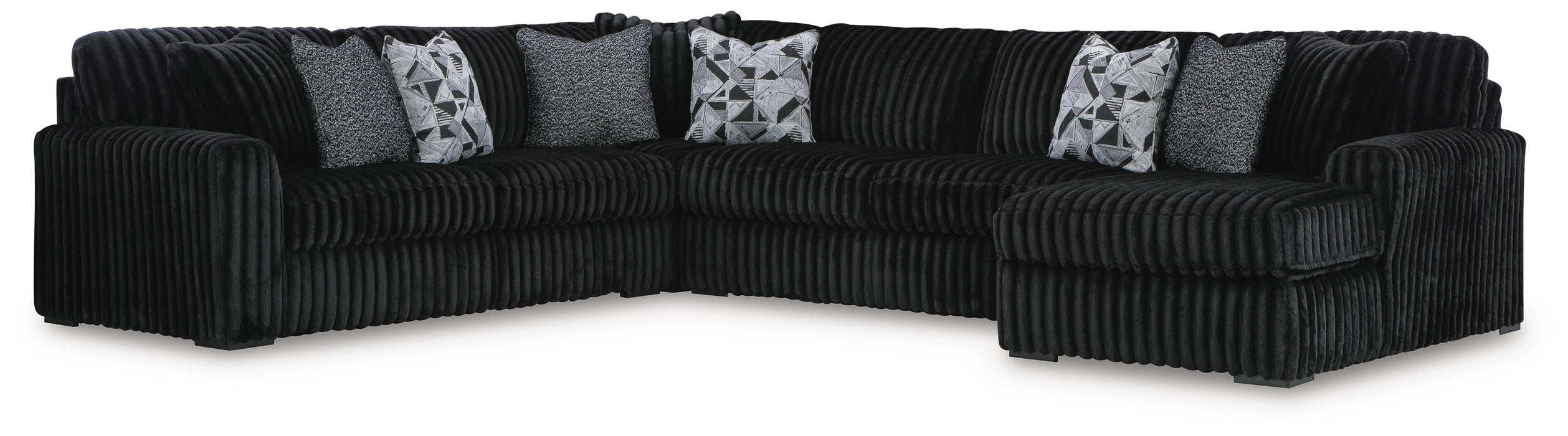 Midnight-Madness Sectional with Chaise - Eclectic 79 Furniture Store