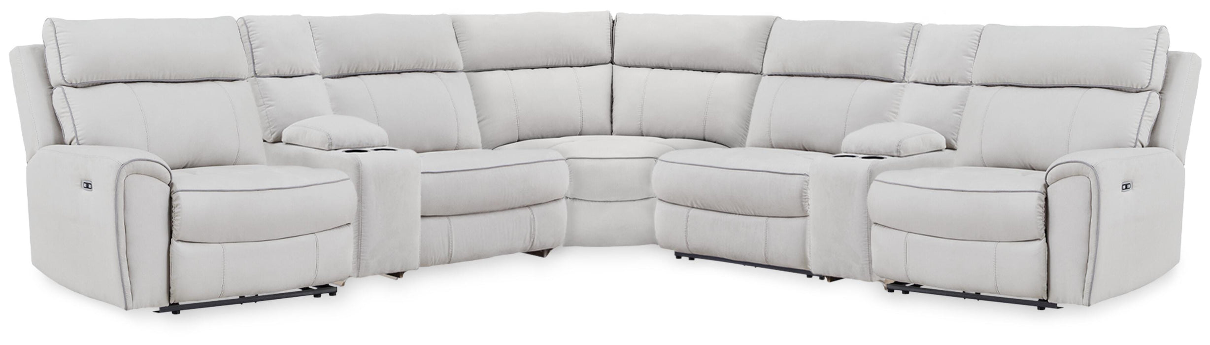 Social Pointe Reclining Sectional with Storage Consoles - Eclectic 79 Furniture Store