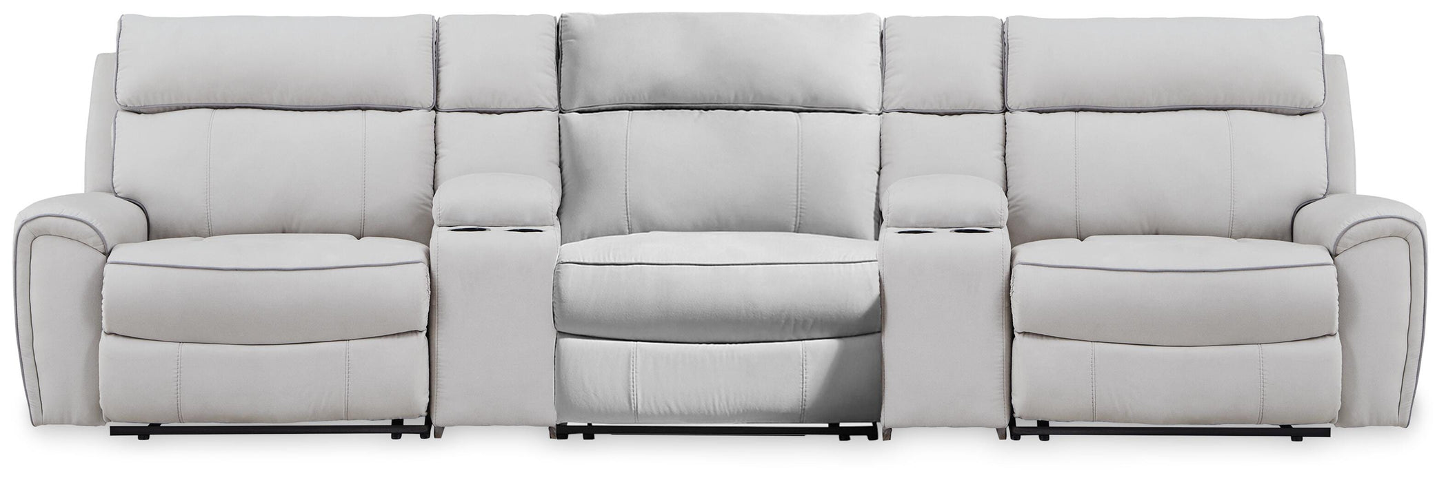 Social Pointe Reclining Sectional with Storage Consoles - Eclectic 79 Furniture Store
